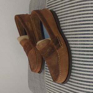 Mens Sperry Brown & Tan A/O Penny Loafers, Size 8.5 M, NIB